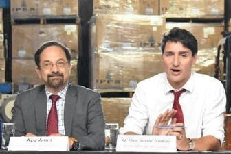 Aziz Amiri with Prime Minster of Canada